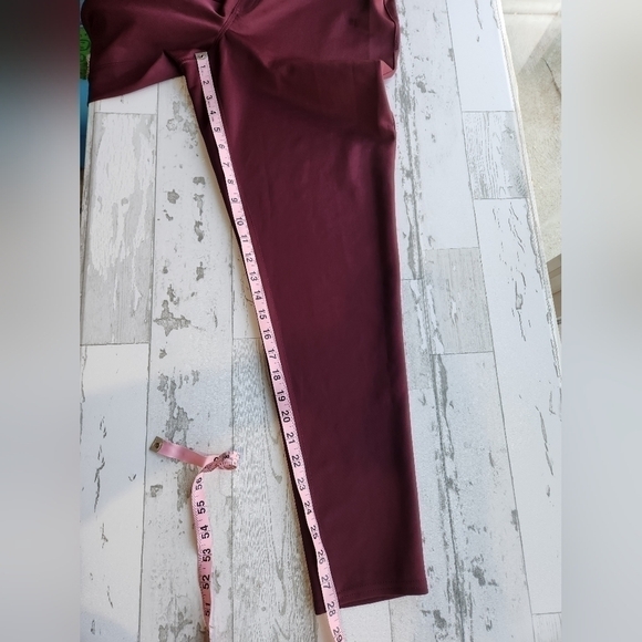 ATTENTION Pull On Elastic Waist Pants Size Large Medium Rise Burgundy / Merlot - Picture 6 of 7